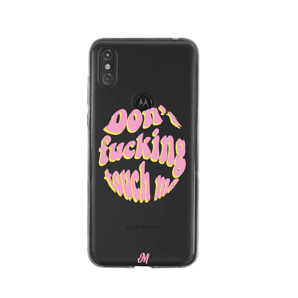 Case para Moto One Don't fucking touch me rosa - Mandala Cases