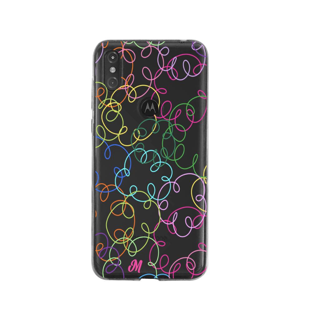 Case para Moto One Curly lines - Mandala Cases