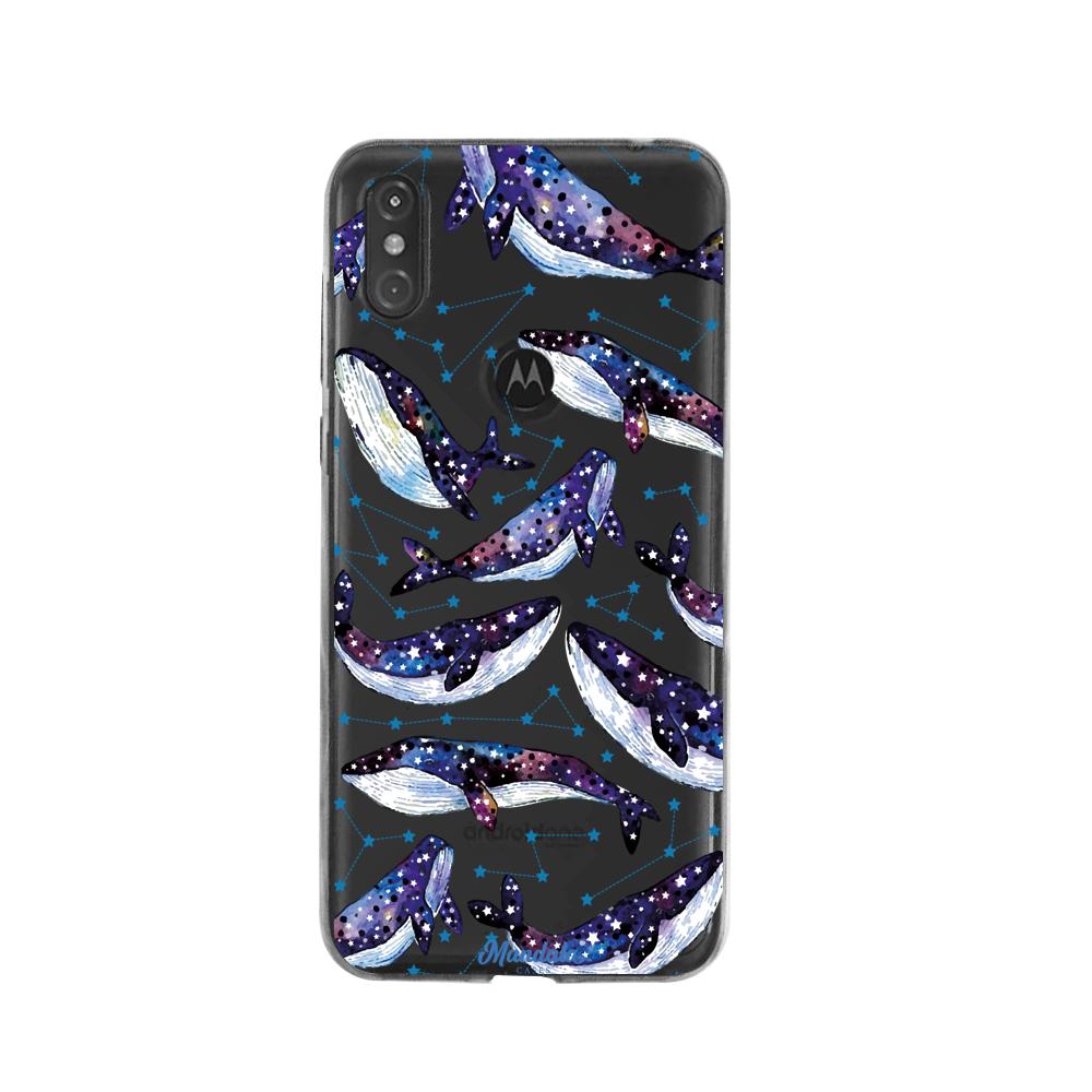 Case para Moto One Funda Ballenas Espaciales  - Mandala Cases