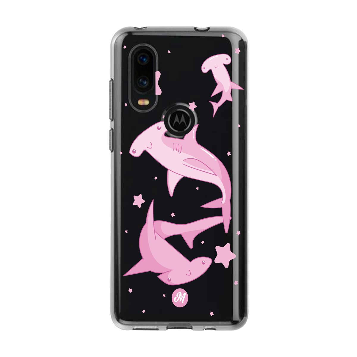 Cases para Motorola P40 Tiburon martillo rosa - Mandala Cases