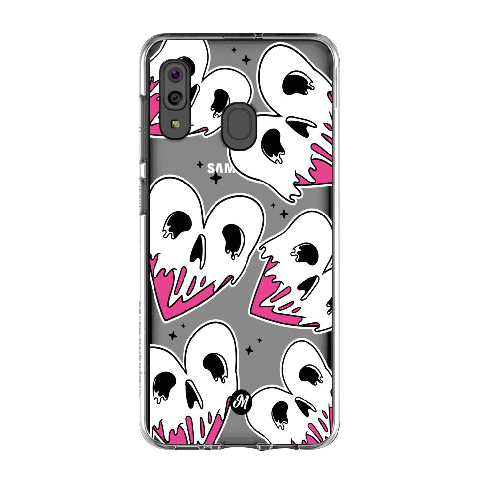 Cases para Samsung A20S Corazones calavera - Mandala Cases