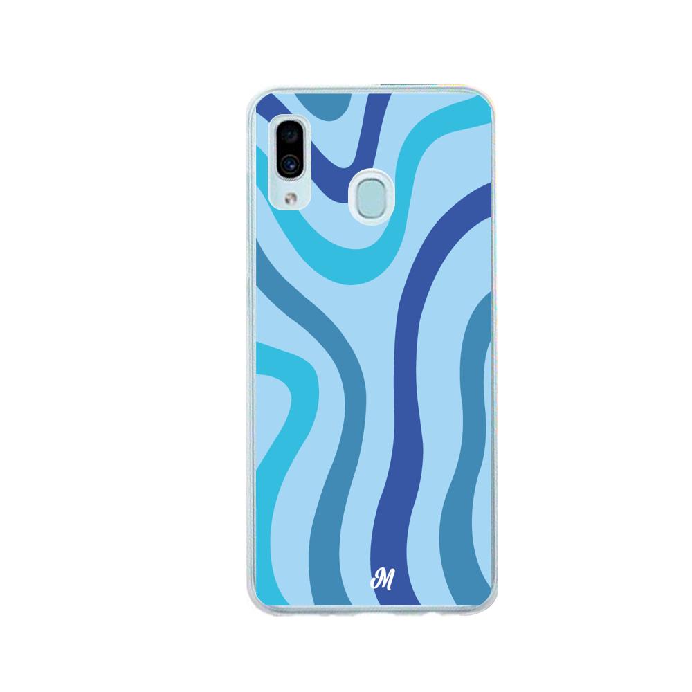 Case para Samsung A20 / A30 Líneas Azules - Mandala Cases