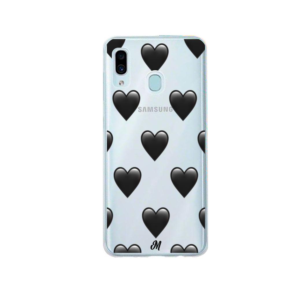 Case para Samsung A20 / A30 de Corazón Negro - Mandala Cases