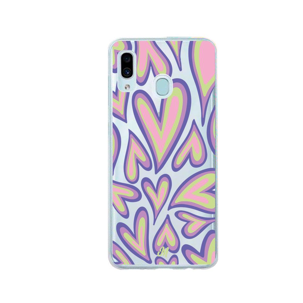 Case para Samsung A20 / A30 Corazones Groovy-  - Mandala Cases