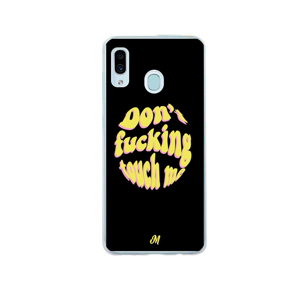 Case para Samsung A20 / A30 Don't fucking touch me amarillo - Mandala Cases