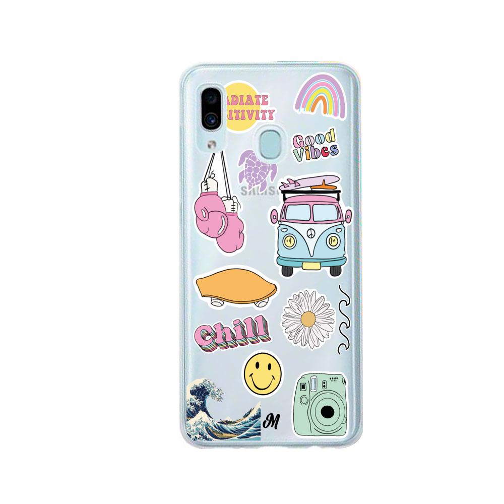 Case para Samsung A20 / A30 Chill summer stickers - Mandala Cases