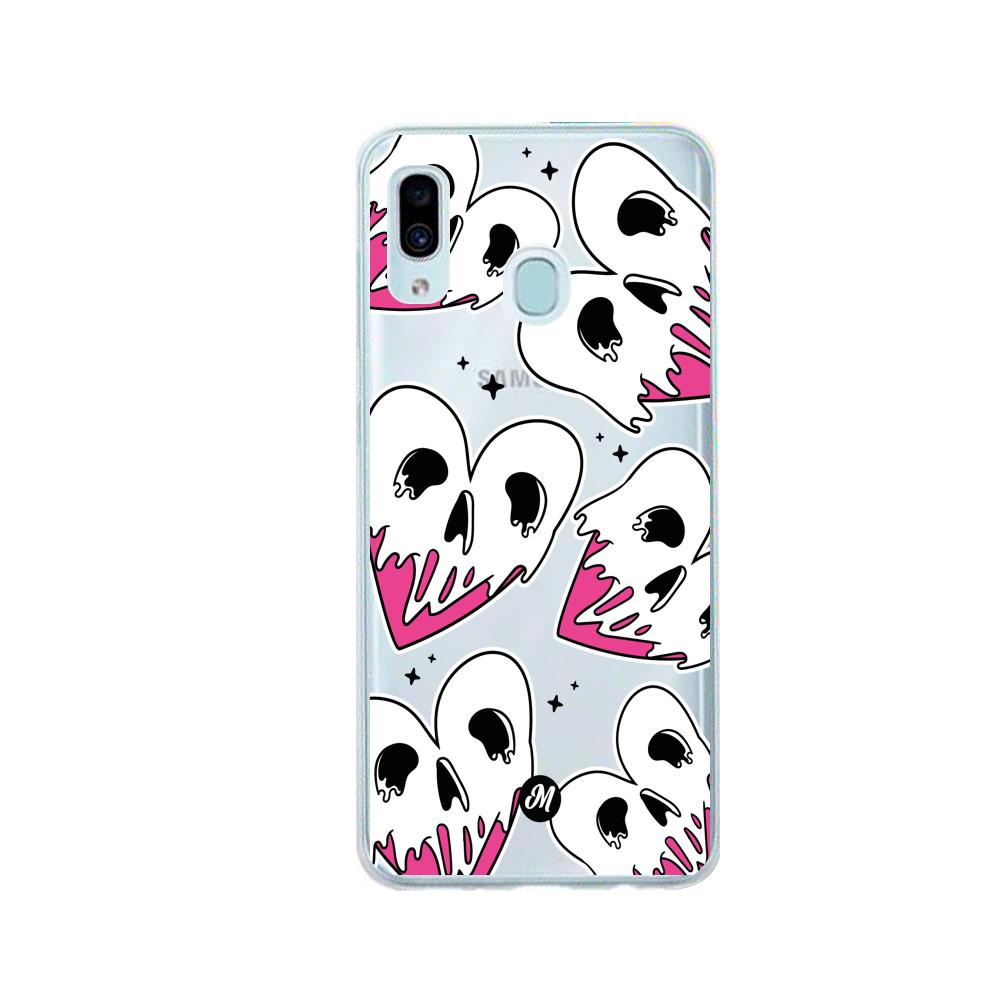 Cases para Samsung A20 / A30 Corazones calavera - Mandala Cases