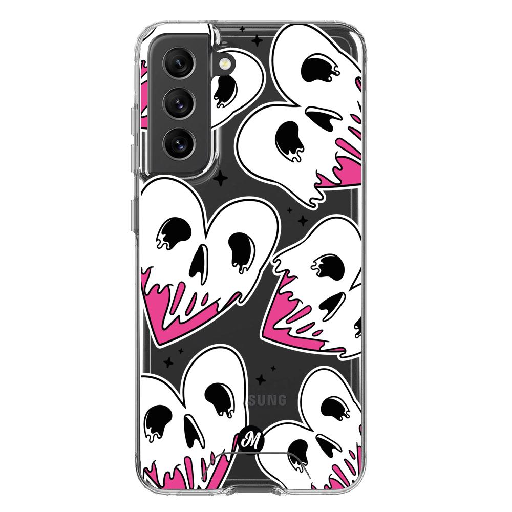 Cases para Samsung S21 FE Corazones calavera - Mandala Cases