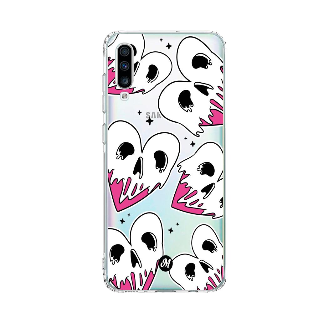 Cases para Samsung A70 Corazones calavera - Mandala Cases