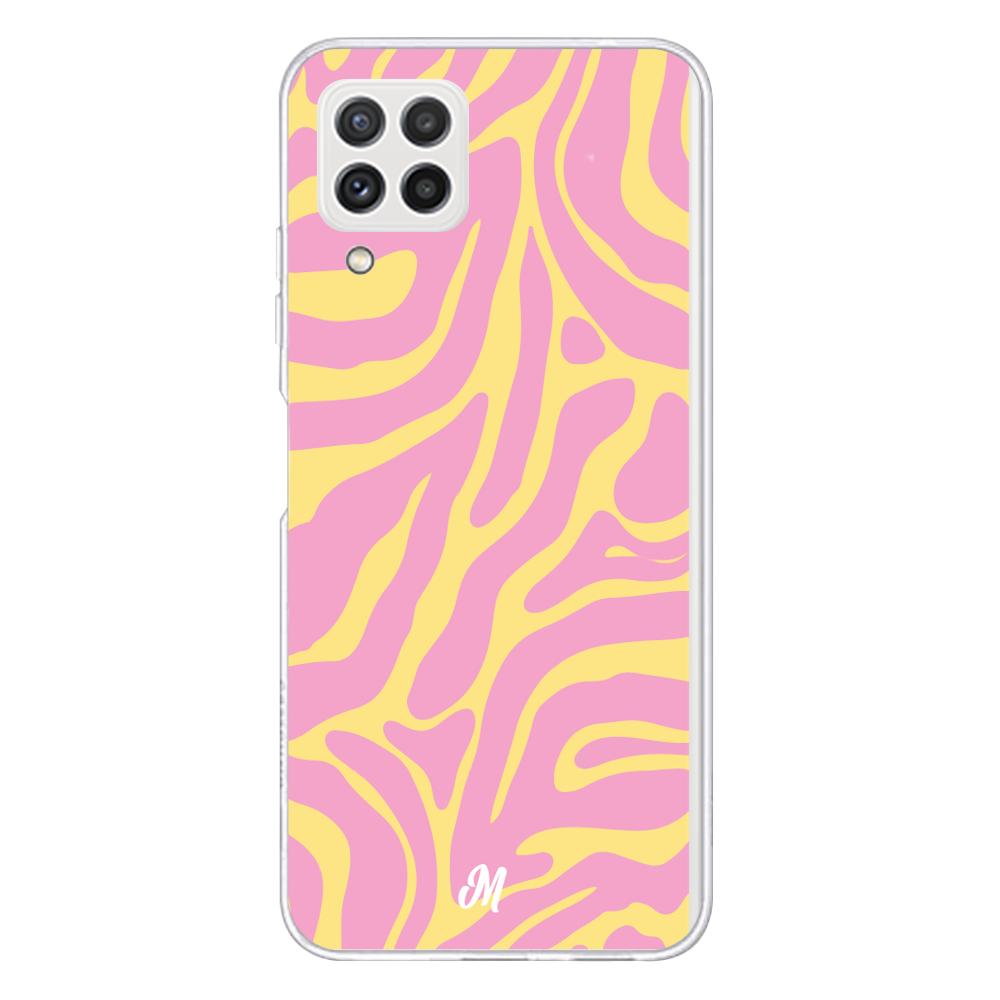 Funda Lineas rosa y amarillo Samsung