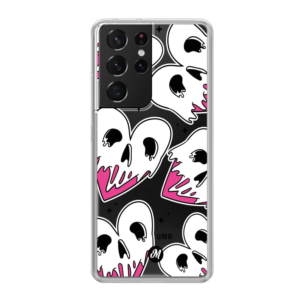 Cases para Samsung S21 Ultra Corazones calavera - Mandala Cases