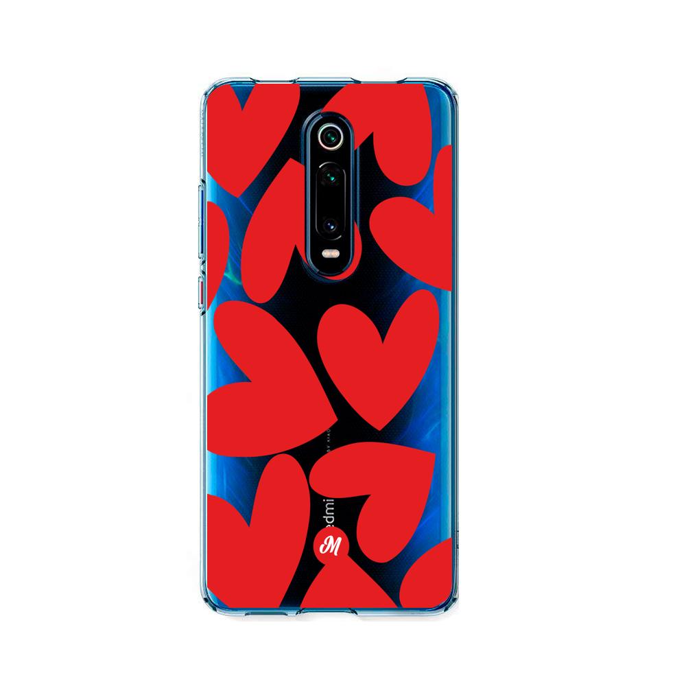 Cases para Xiaomi Mi 9T / 9TPro Red heart transparente - Mandala Cases