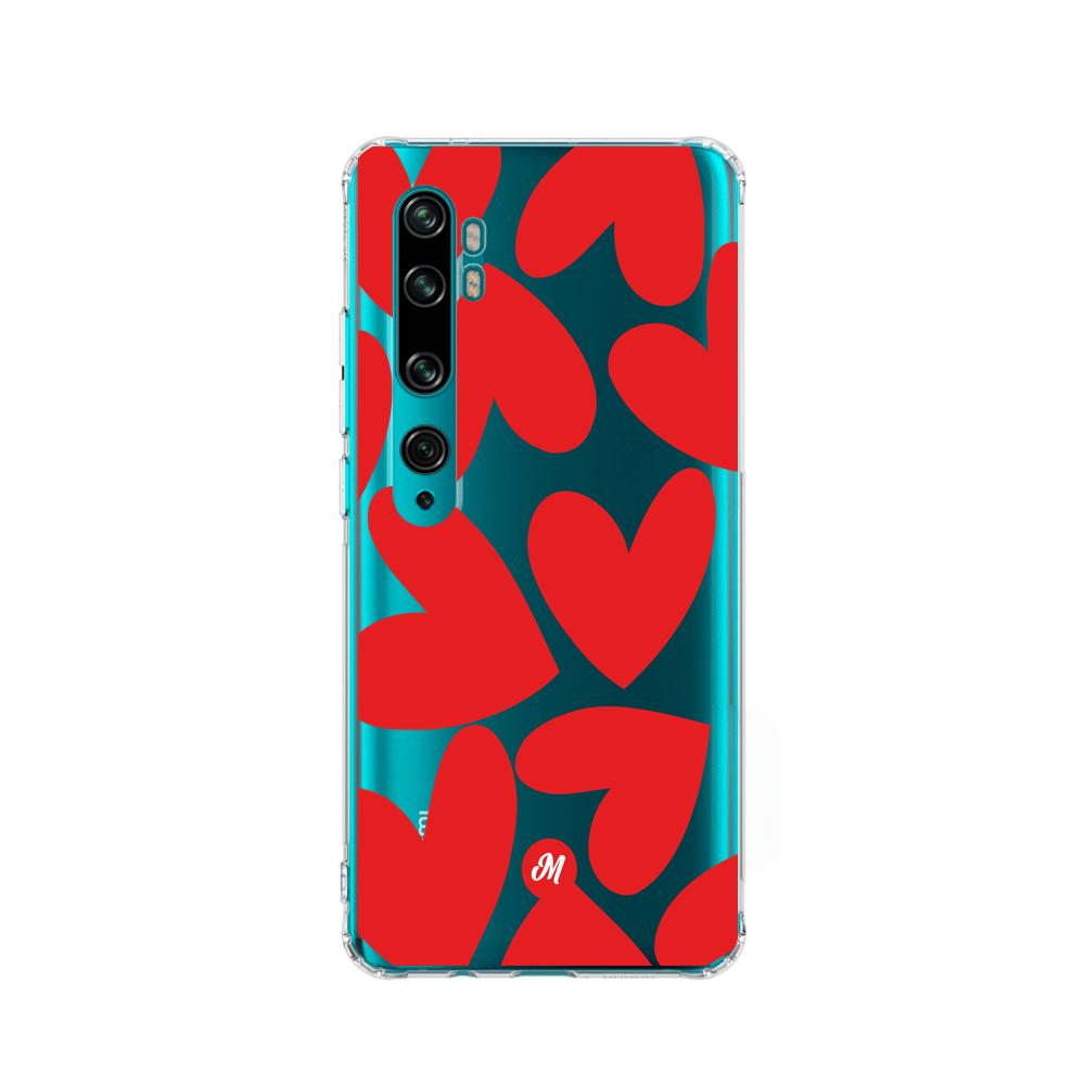 Cases para Xiaomi Mi 10 / 10pro Red heart transparente - Mandala Cases