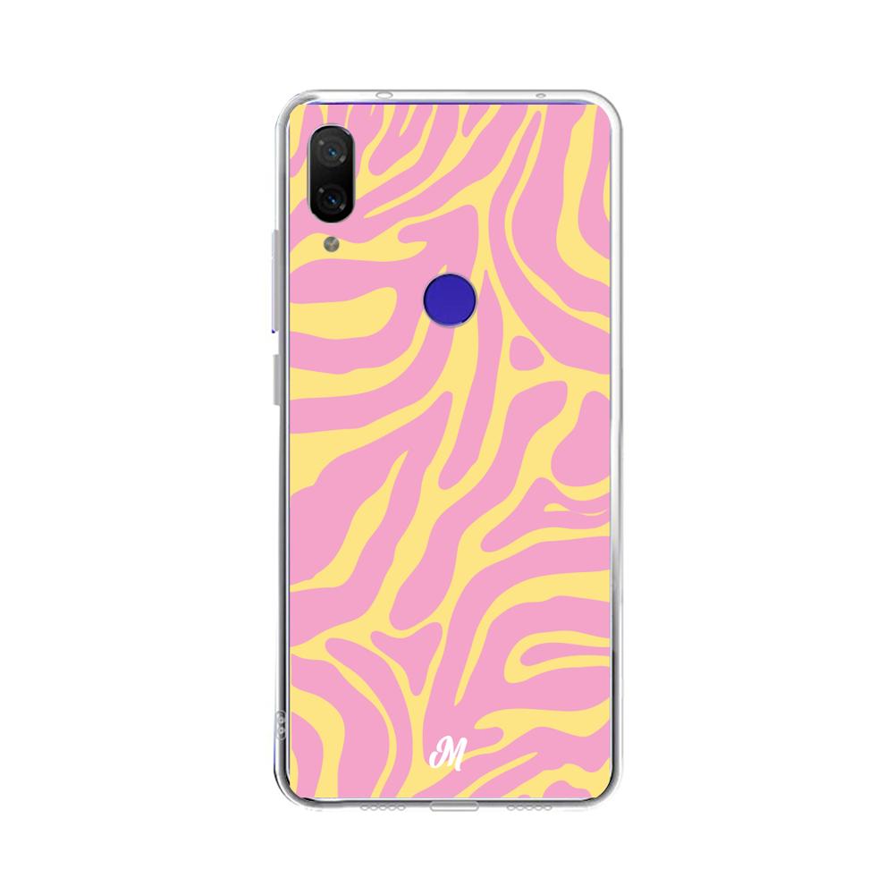 Case para Xiaomi Redmi note 7 Lineas rosa y amarillo - Mandala Cases