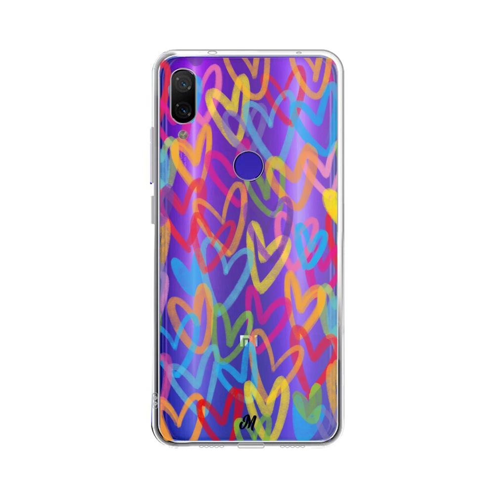 Case para Xiaomi Redmi note 7 Corazones arcoíris - Mandala Cases