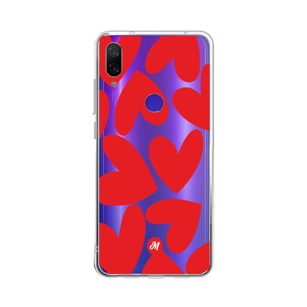 Cases para Xiaomi Redmi note 7 Red heart transparente - Mandala Cases