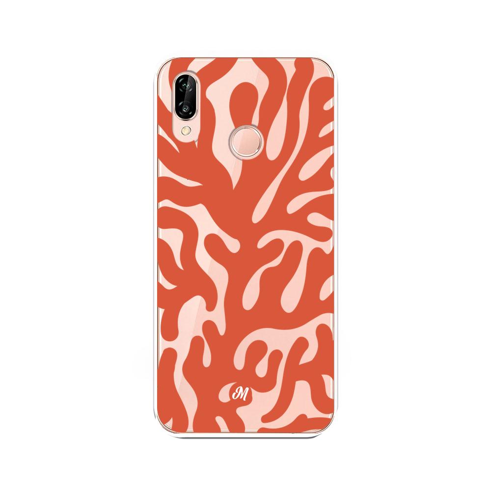 Cases para Huawei P20 Lite Coral textura - Mandala Cases