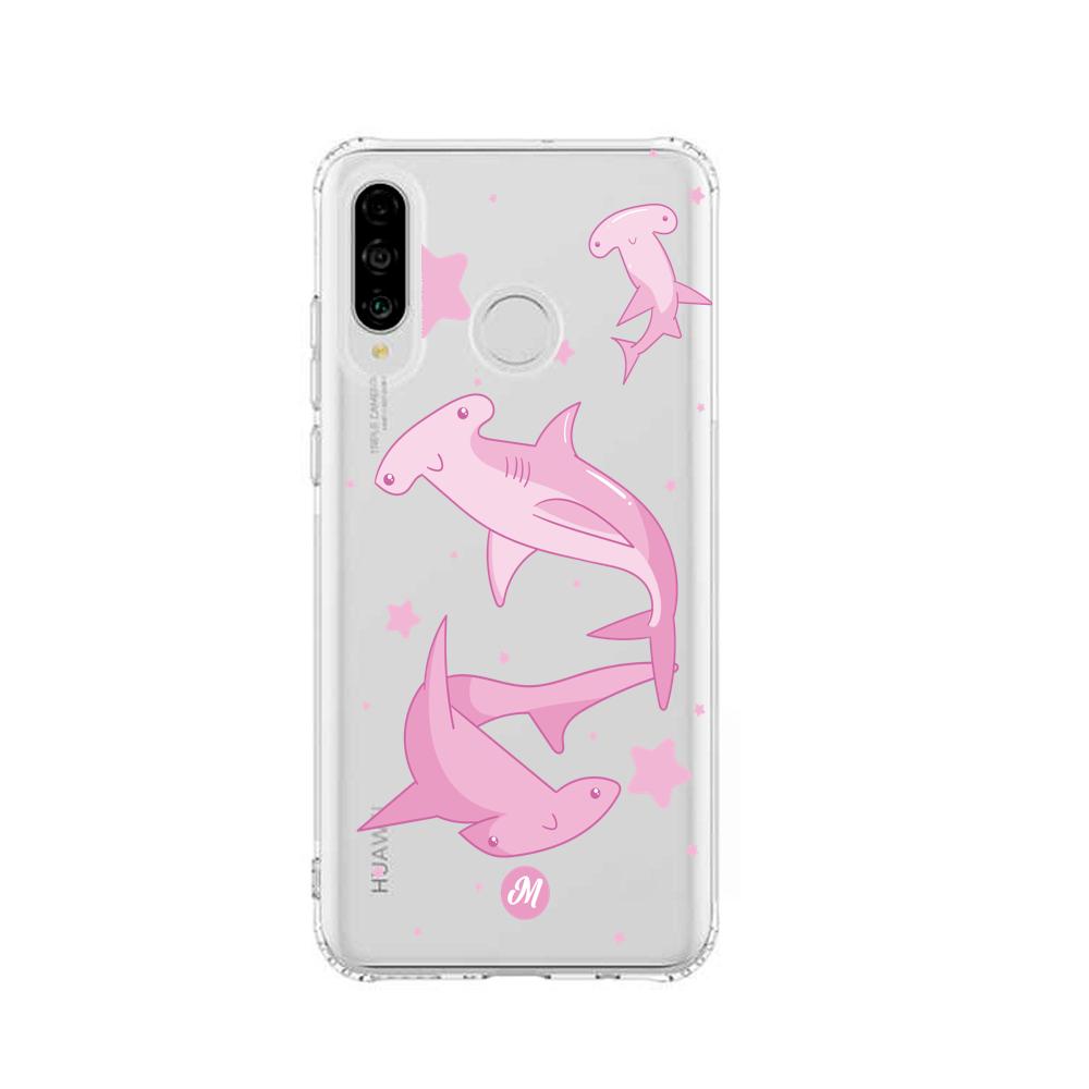 Cases para Huawei P30 lite Tiburon martillo rosa - Mandala Cases