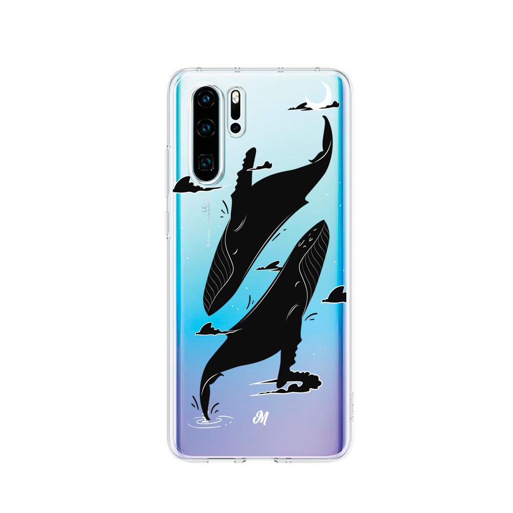 Cases para Huawei P30 pro Canto de ballena azul - Mandala Cases