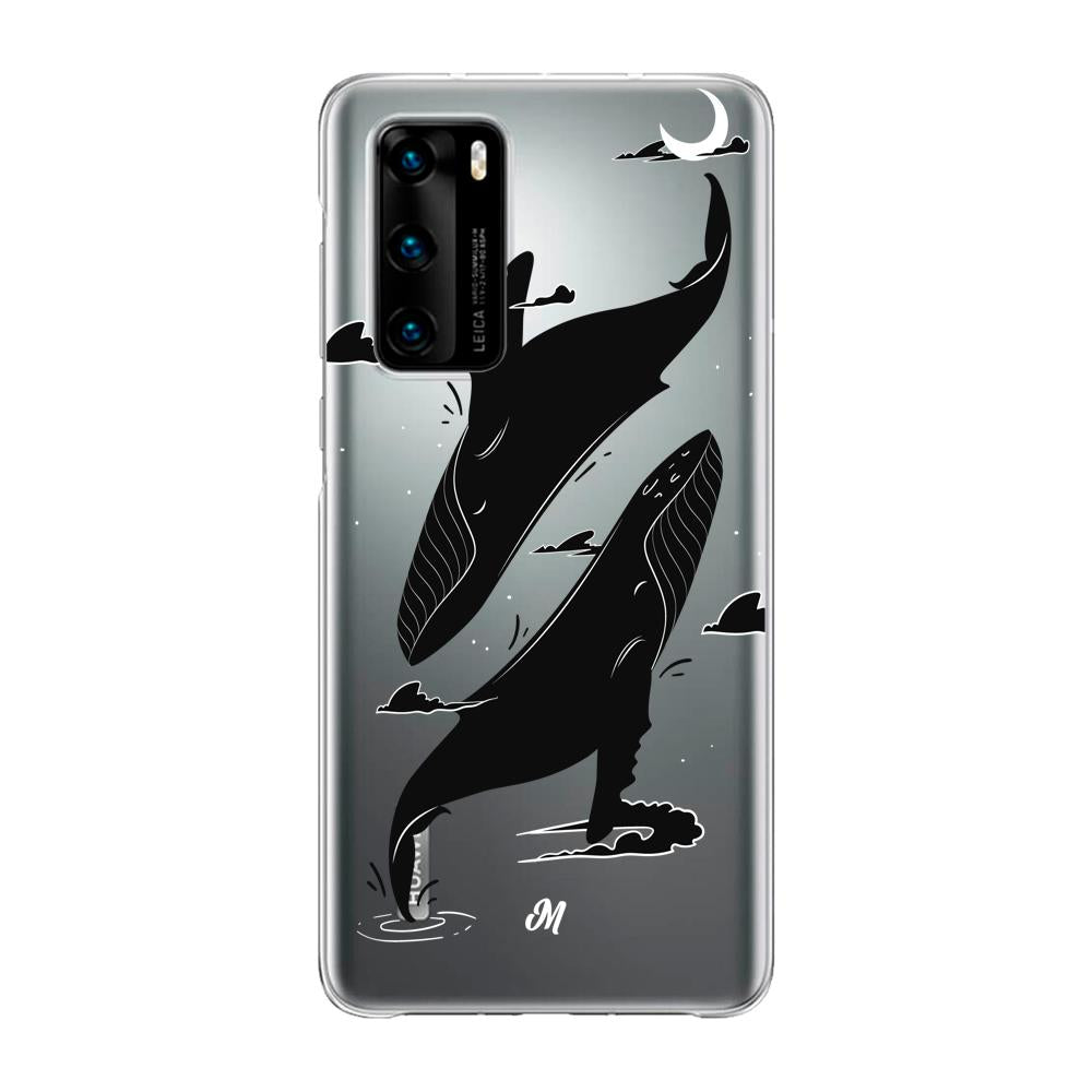 Cases para Huawei P40 Canto de ballena azul - Mandala Cases