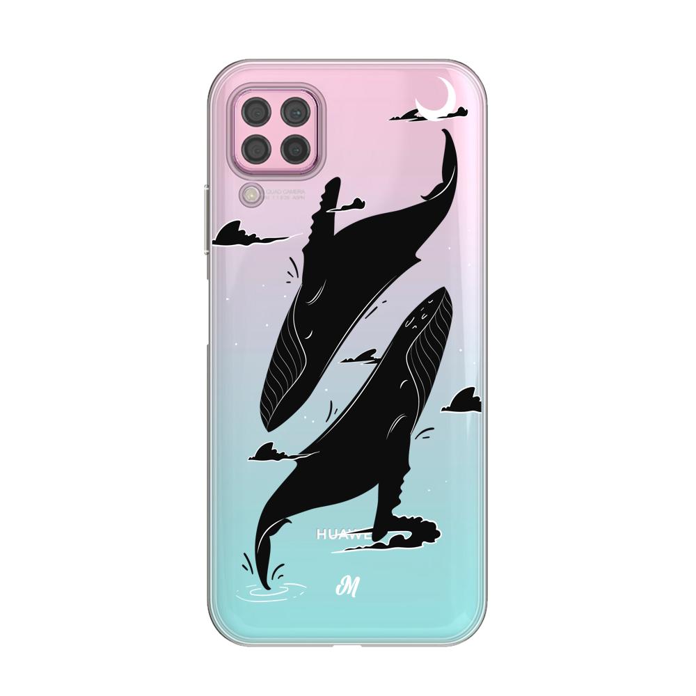 Cases para Huawei P40 lite Canto de ballena azul - Mandala Cases