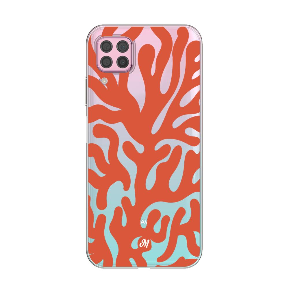 Cases para Huawei P40 lite Coral textura - Mandala Cases