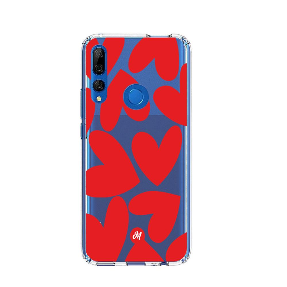 Cases para Huawei Y9 2019 Red heart transparente - Mandala Cases
