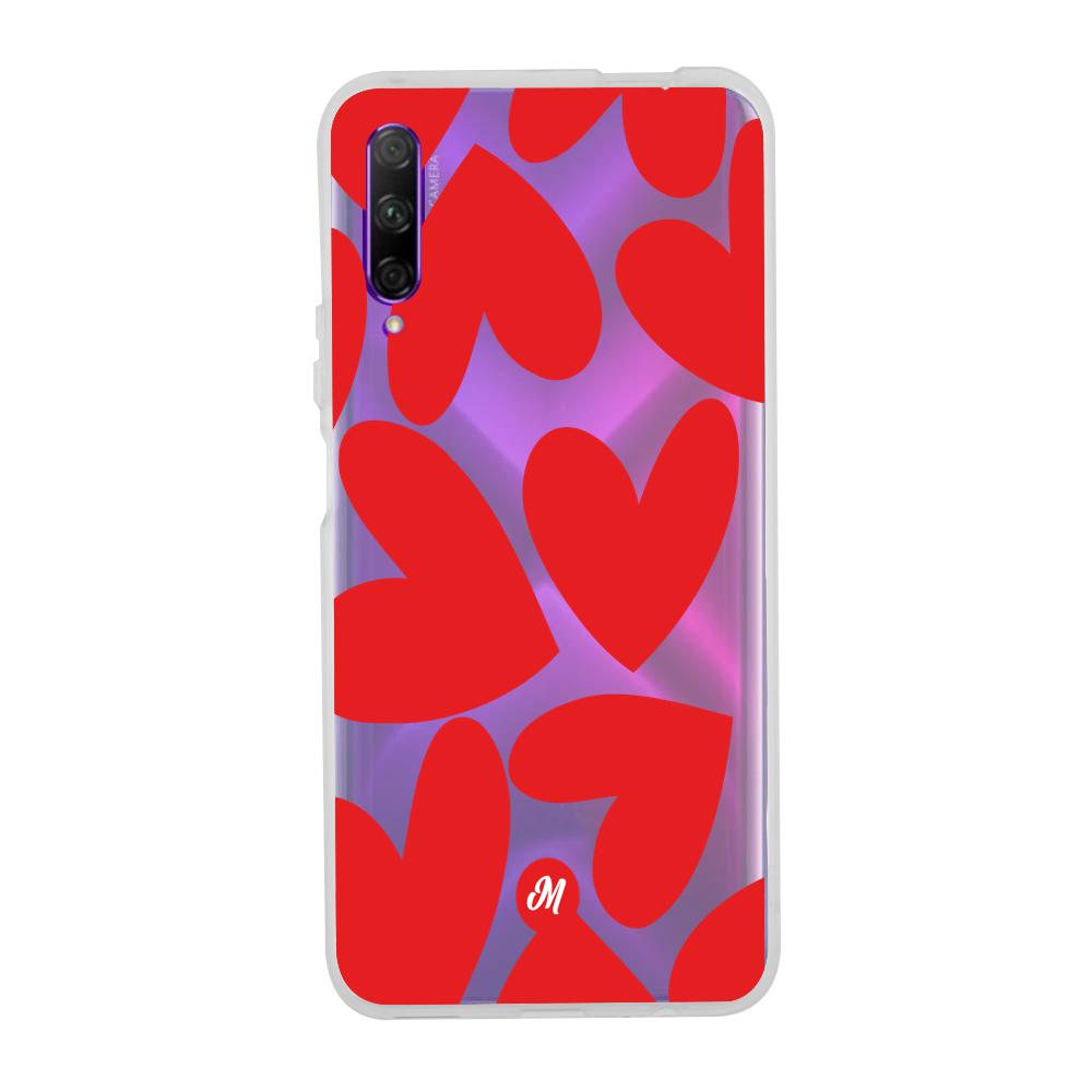 Cases para Huawei Y9 S Red heart transparente - Mandala Cases