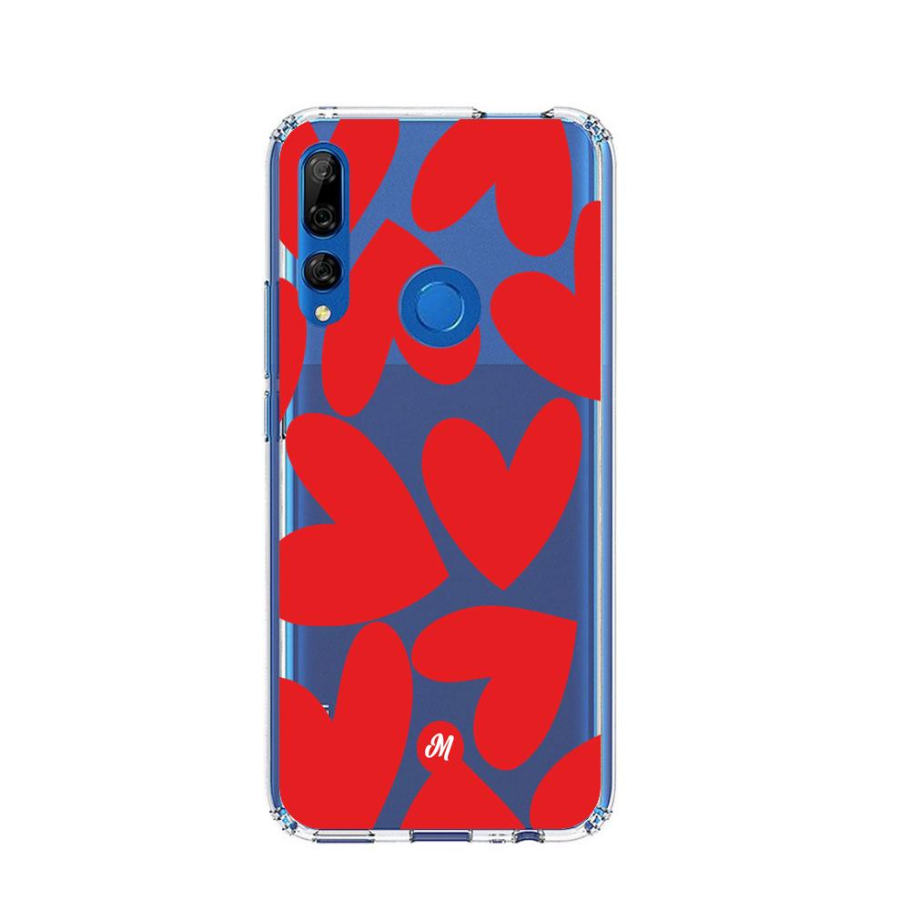 Cases para Huawei Y9 prime 2019 Red heart transparente - Mandala Cases