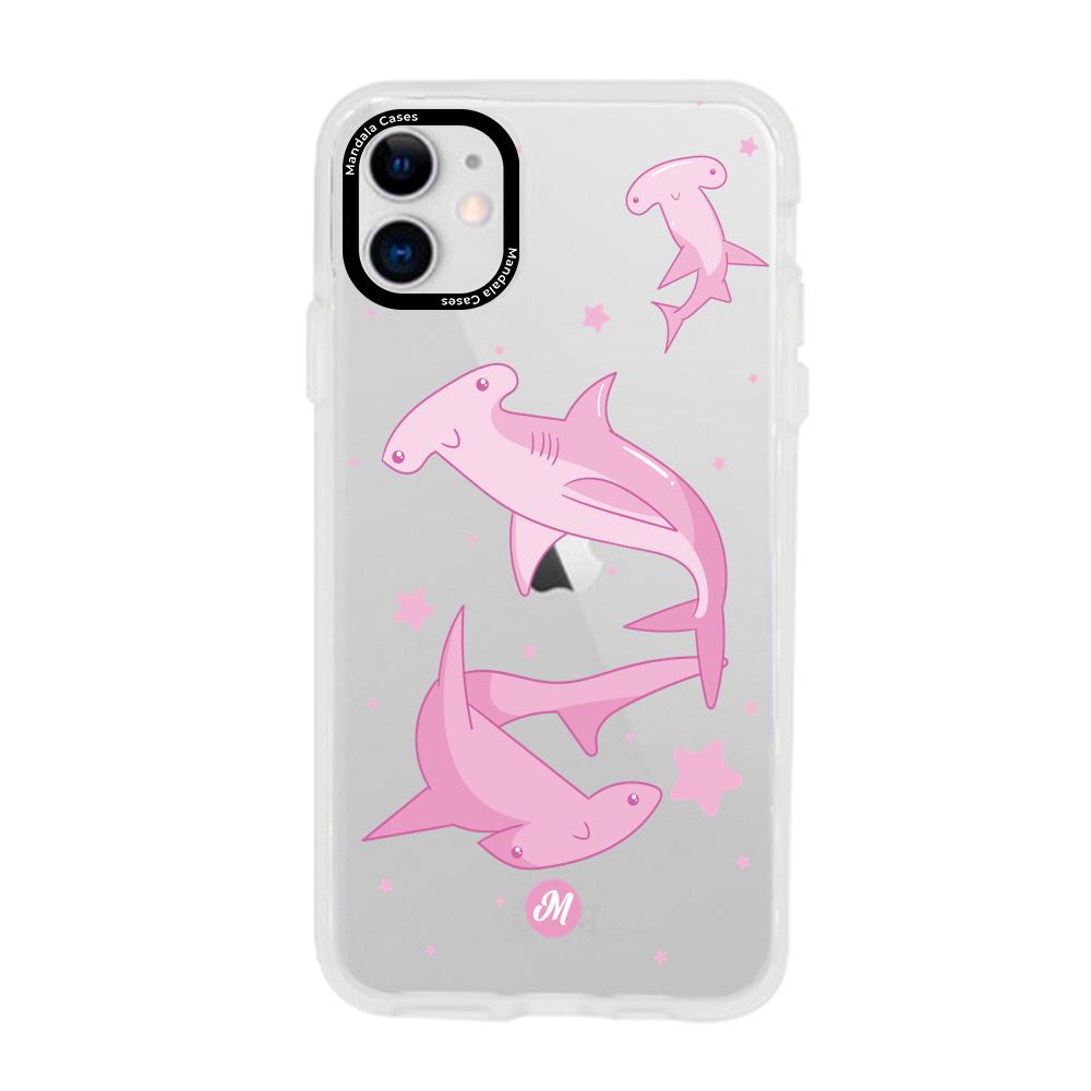 Cases para iphone 11 Tiburon martillo rosa - Mandala Cases