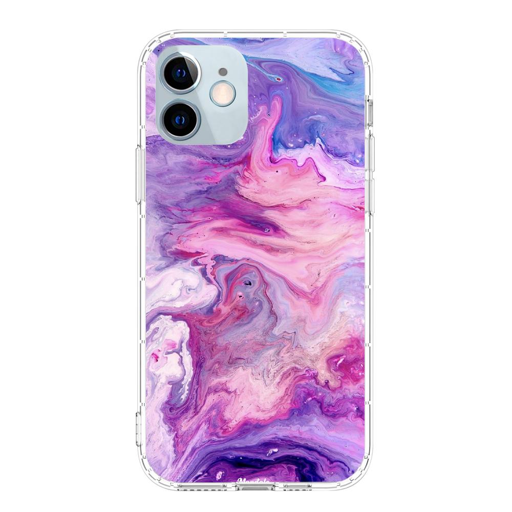 Funda de Mármol Morado y Rosado iphone