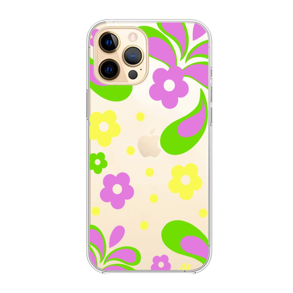 Funda Flores moradas aesthetic iphone