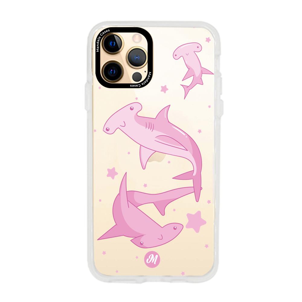 Cases para iphone 12 pro max Tiburon martillo rosa - Mandala Cases