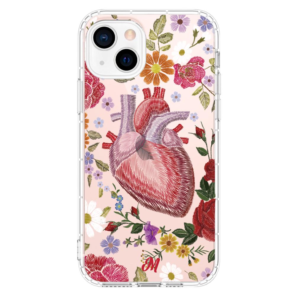 Funda Corazón con Flores iphone