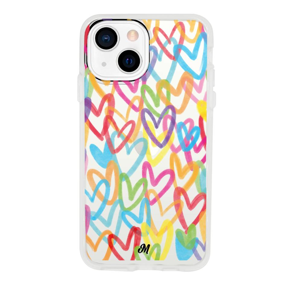 Funda Corazones arcoíris  PROMO