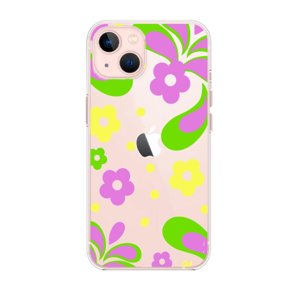 Funda Flores moradas aesthetic iphone