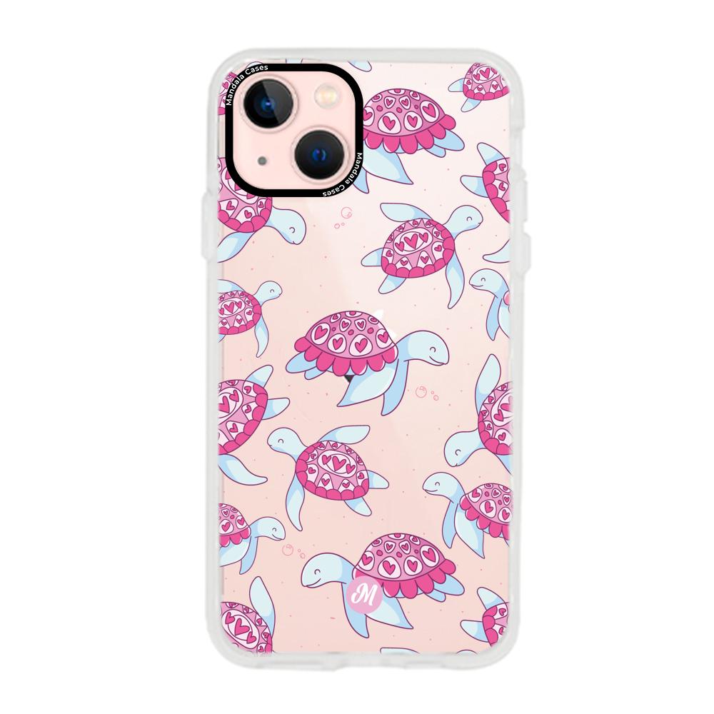 Cases para iphone 13 Mini Tortuga de amor - Mandala Cases