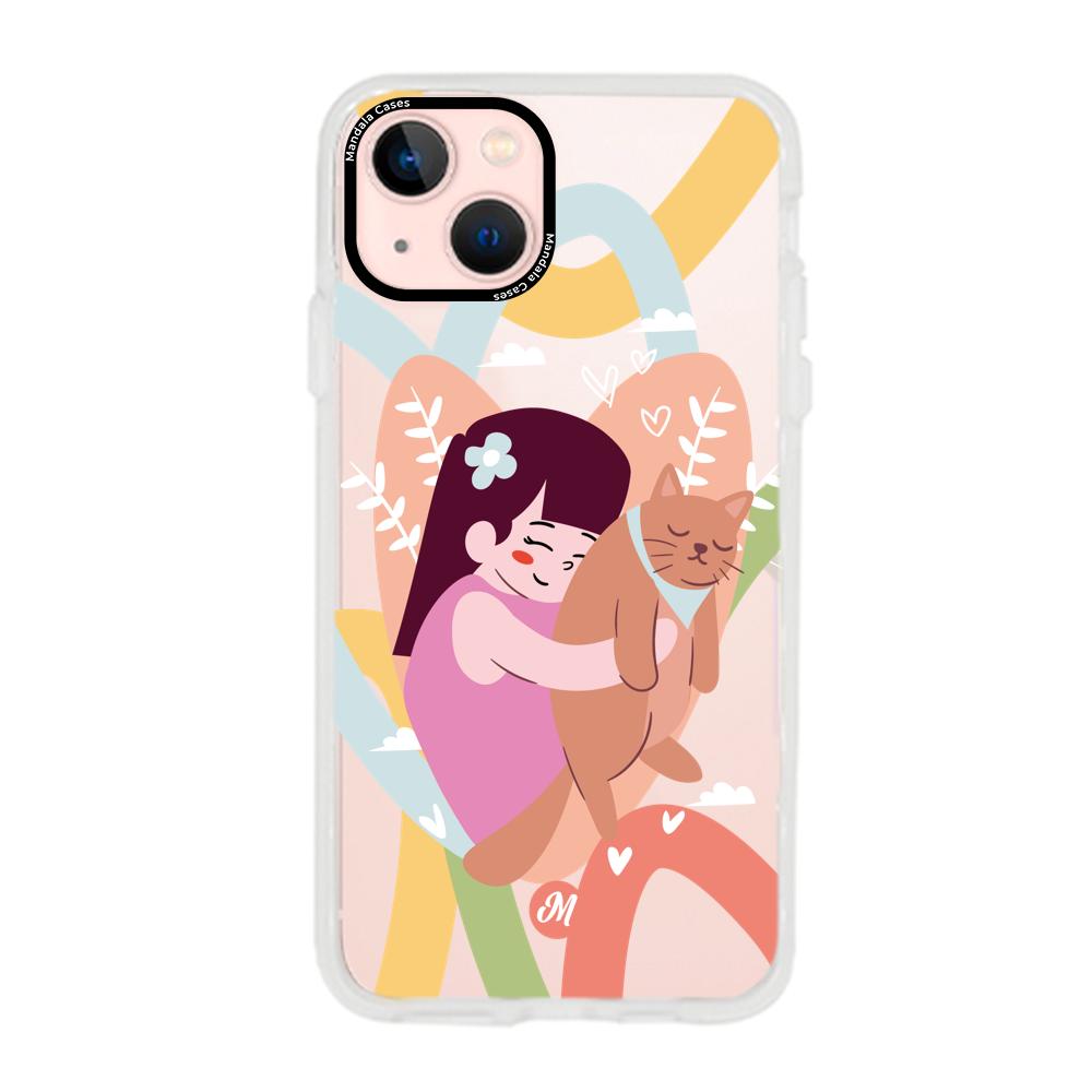 Cases para iphone 13 Mini Ronroneos de Amor - Mandala Cases