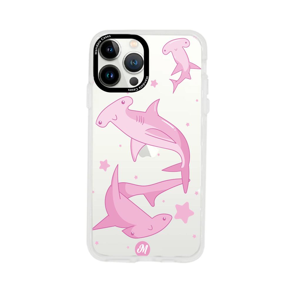 Cases para iphone 13 pro max Tiburon martillo rosa - Mandala Cases