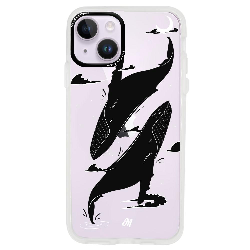 Cases para iphone 14 plus Canto de ballena azul - Mandala Cases