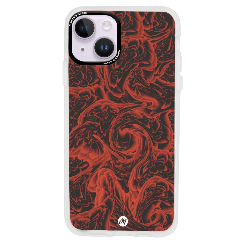 Cases para iphone 14 plus RED ROSES - Mandala Cases