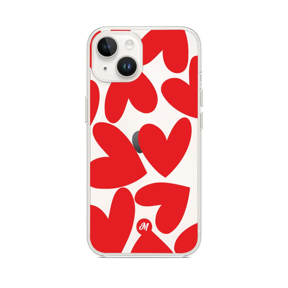 Funda Red heart transparente PROMO