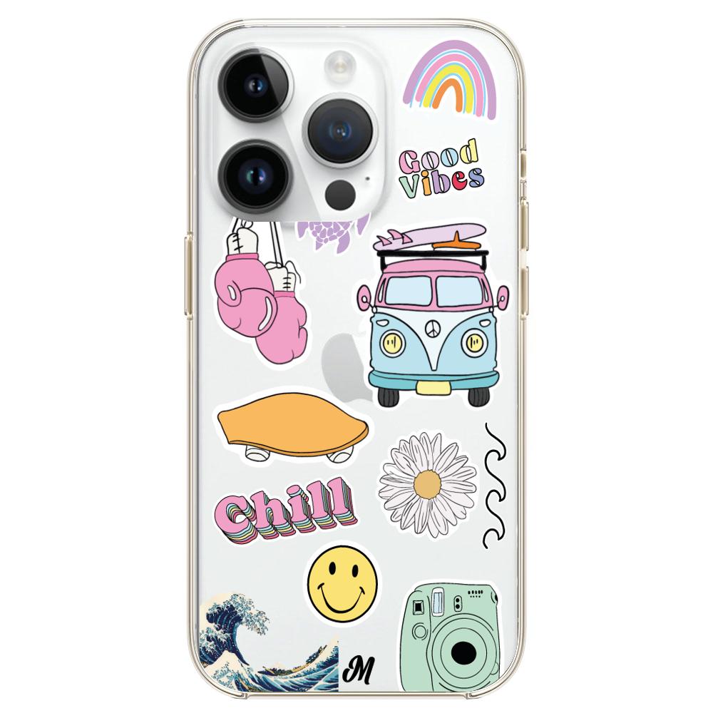 Funda Chill summer stickers iphone