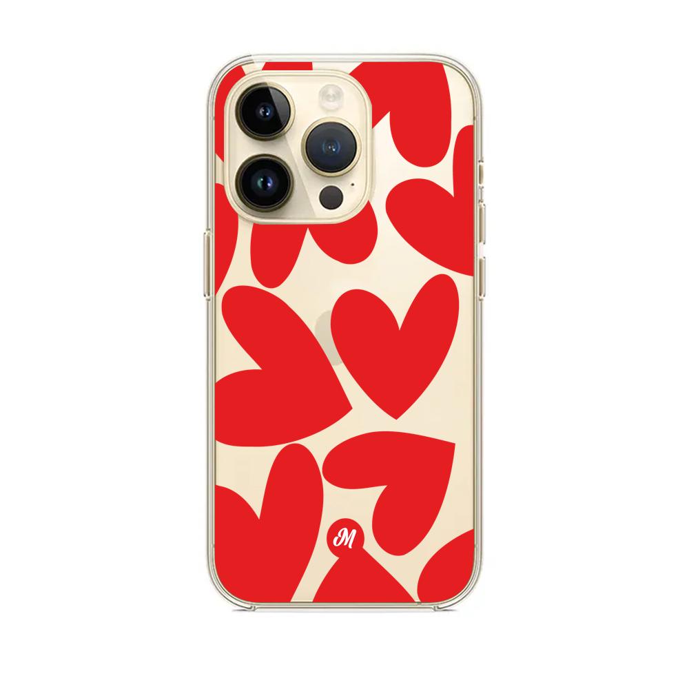 Funda Red heart transparente PROMO