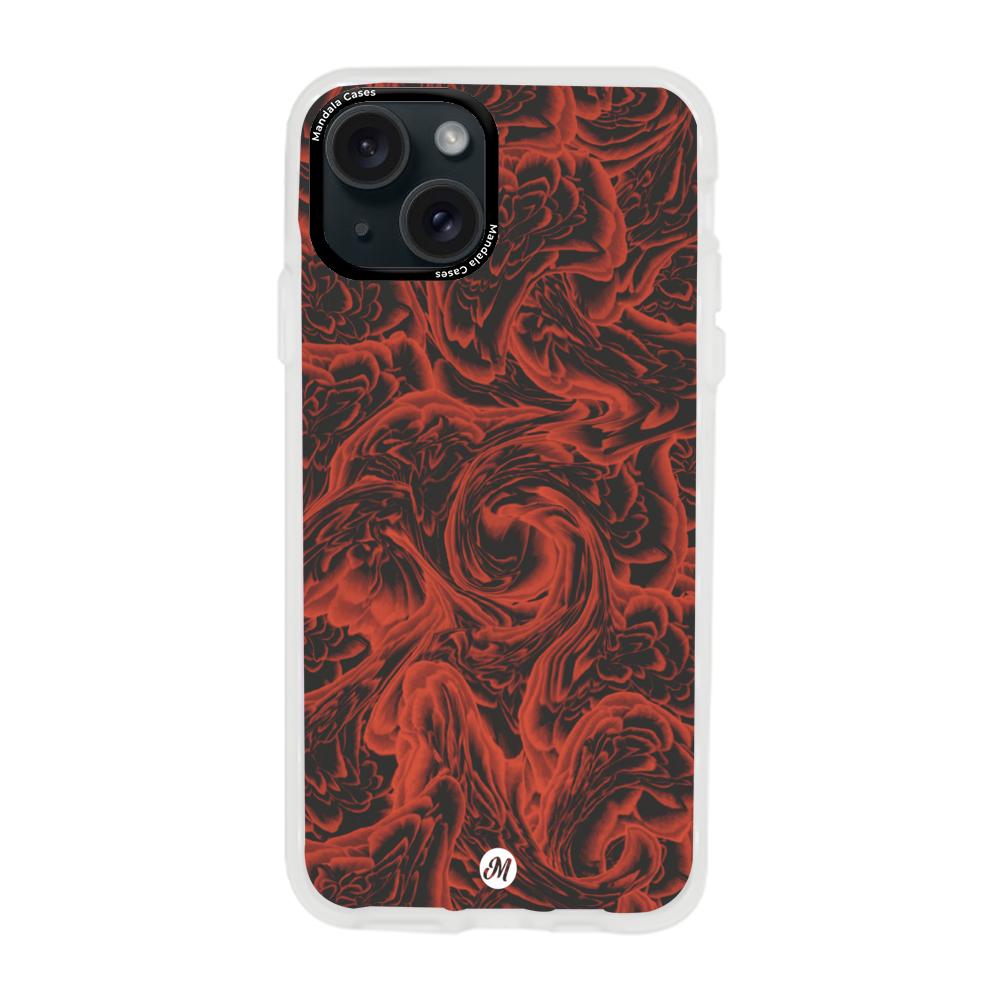 Cases para iphone 15 plus  RED ROSES - Mandala Cases