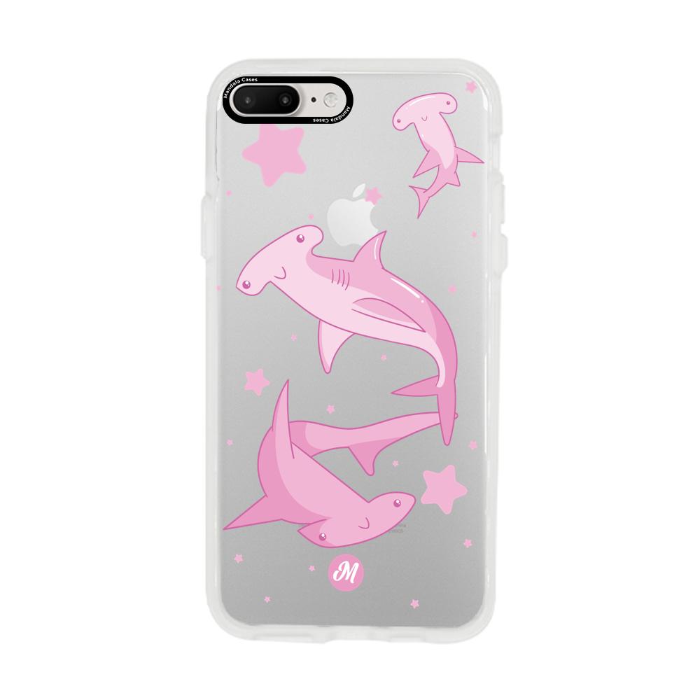 Cases para iphone 8 plus Tiburon martillo rosa - Mandala Cases