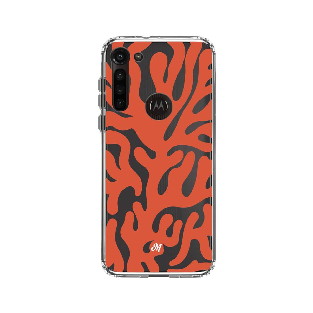 Cases para Motorola G8 power Coral textura - Mandala Cases