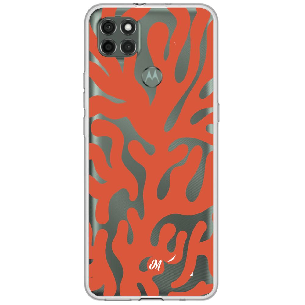 Cases para Motorola G9 power Coral textura - Mandala Cases