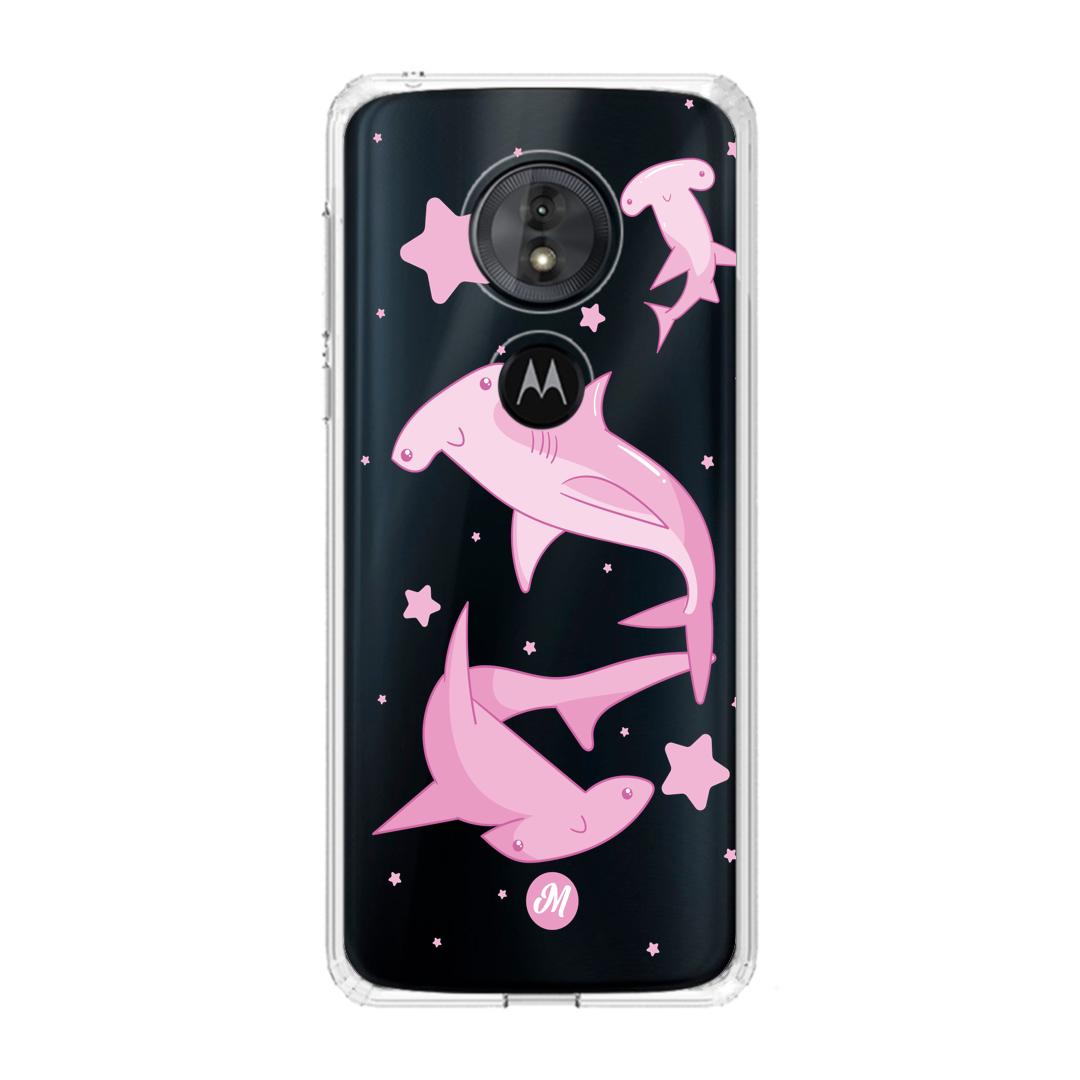 Cases para Motorola G6 play Tiburon martillo rosa - Mandala Cases