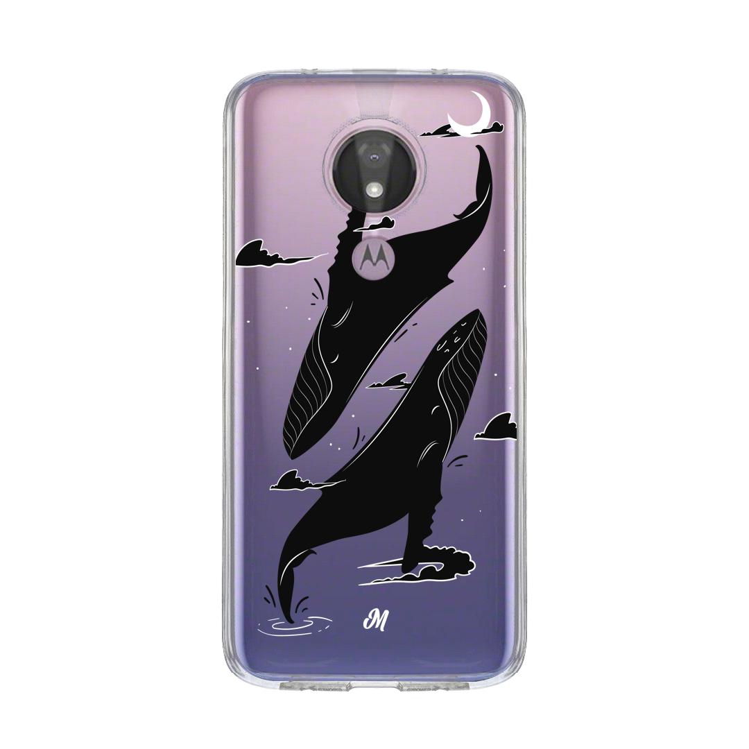 Cases para Motorola G7 power Canto de ballena azul - Mandala Cases